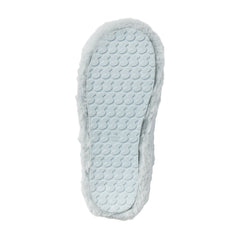 FAUX FUR SLIPPER | ZEN BLUE FLAT ON A WHITE BACKGROUND | FLT