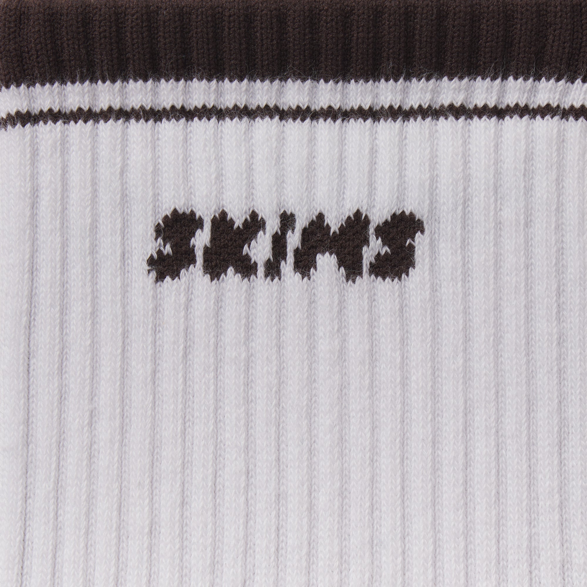RIBBED CREW LOGO SOCK 3-PACK | STONE MULTI & LAYS FLAT ON A WHITE BACKGROUND | FLT