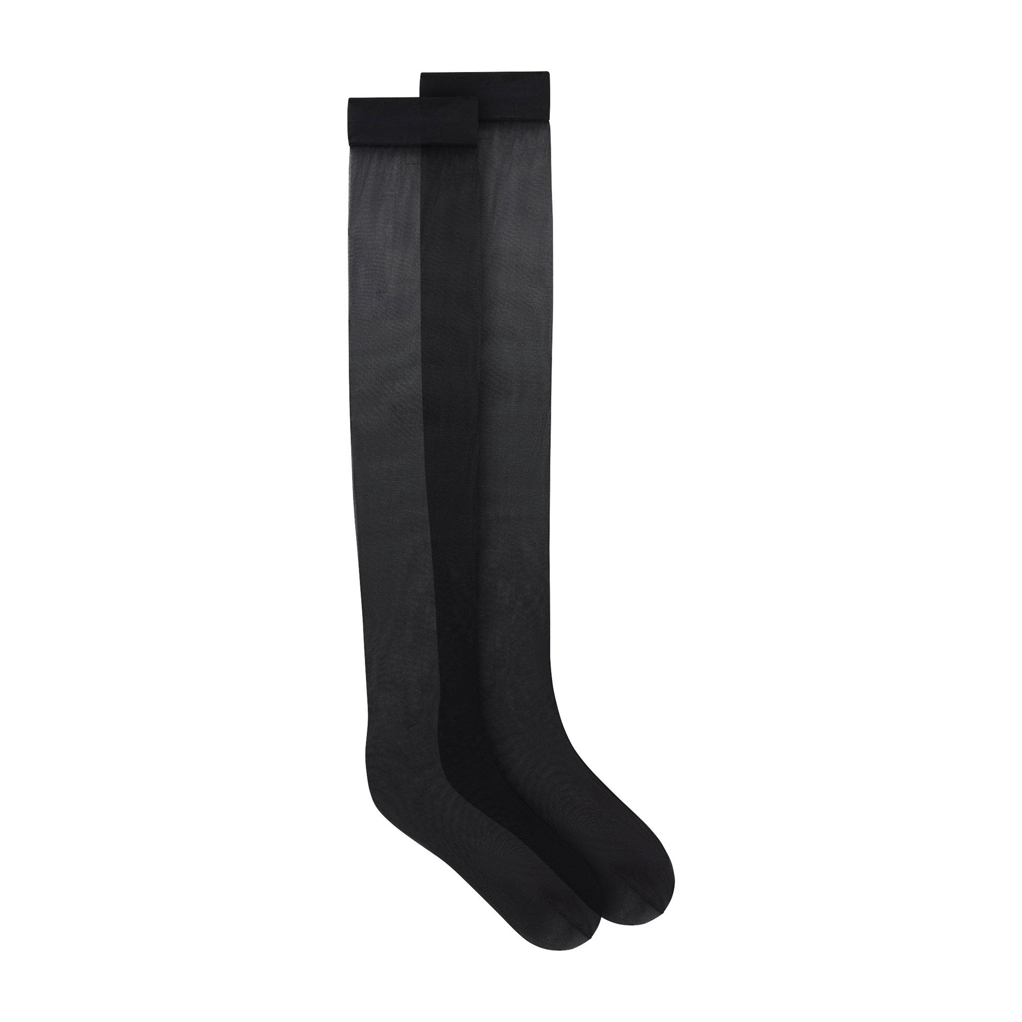 HOSIERY KNEE HIGH SOCK | ONYX FLAT ON A WHITE BACKGROUND | FLT