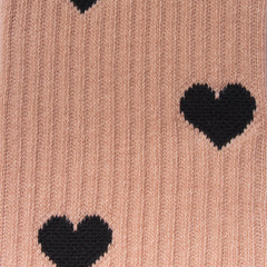 RIBBED CREW SOCK 3-PACK | SPACED HEARTS MULTI FLAT ON A WHITE BACKGROUND