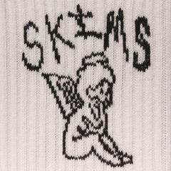 RIBBED CREW SOCK 3-PACK | SPACED HEARTS MULTI FLAT ON A WHITE BACKGROUND