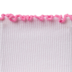 LETTUCE EDGE CREW SOCK 2-PACK | BUBBLEGUM SNOW PACK FLAT ON A WHITE BACKGROUND