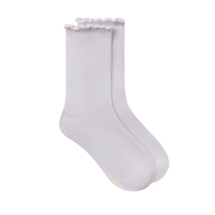 LETTUCE EDGE CREW SOCK 2-PACK | BUBBLEGUM SNOW PACK FLAT ON A WHITE BACKGROUND @ | FOCUS: 0.0, 1.0, 0.9