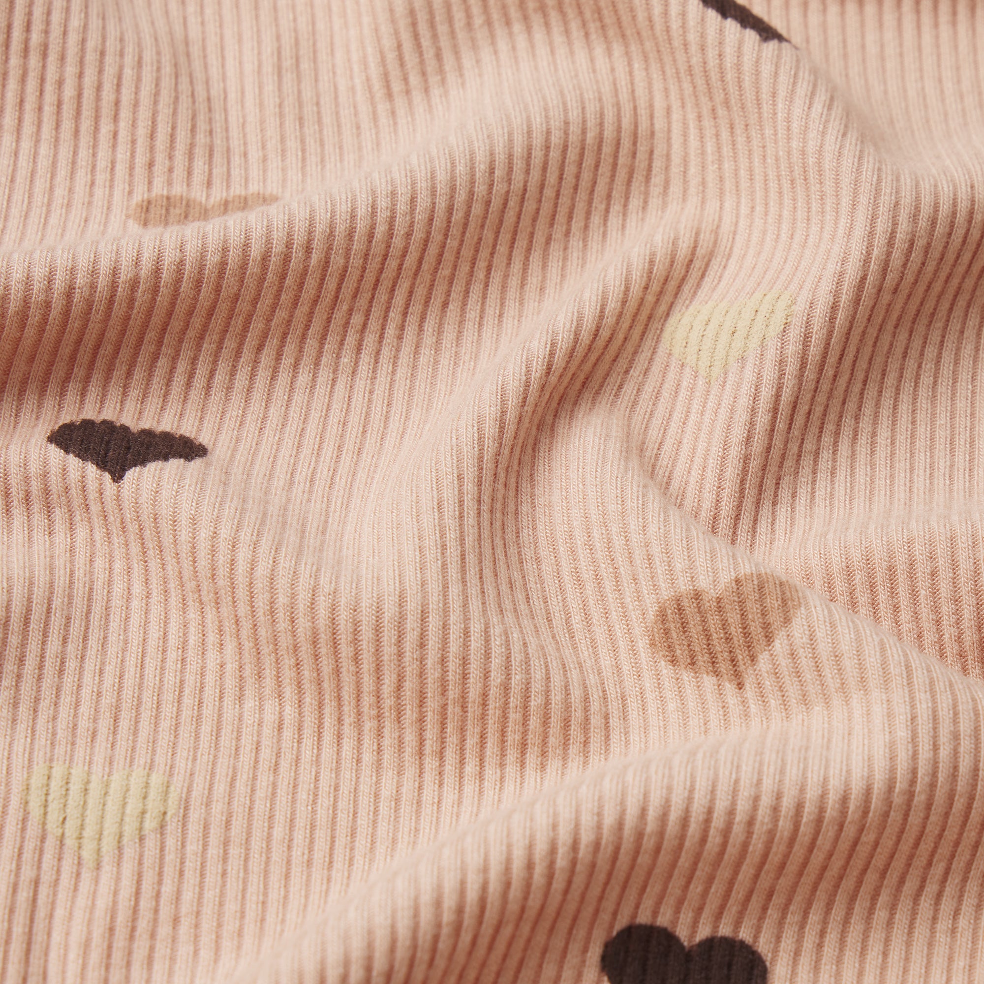 SOFT LOUNGE ROBE | MICA MINI HEART HALFDROP ADDITIONAL FABRIC DETAILS