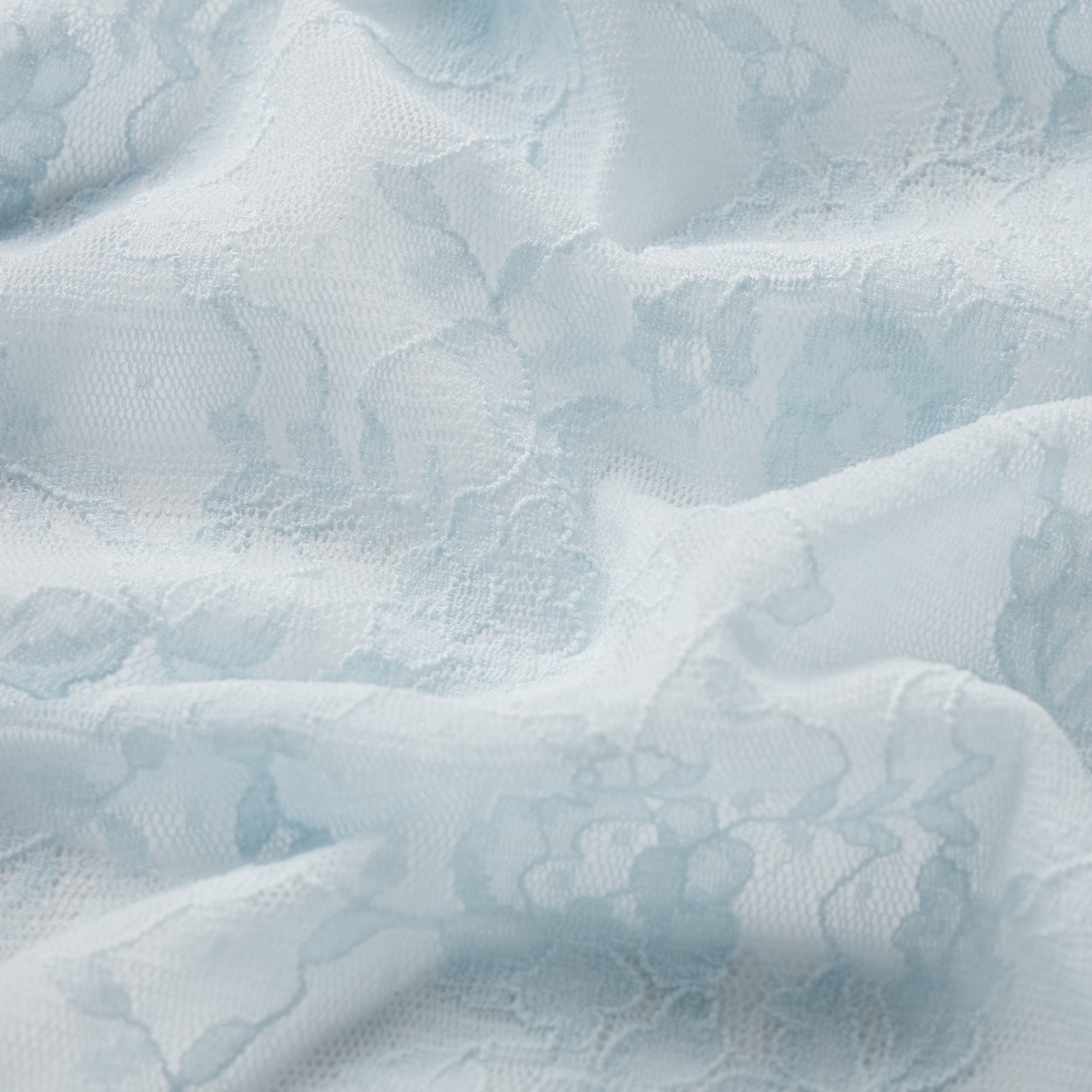 STRETCH LACE TRIANGLE BRALETTE | POWDER BLUE ADDITIONAL FABRIC DETAILS