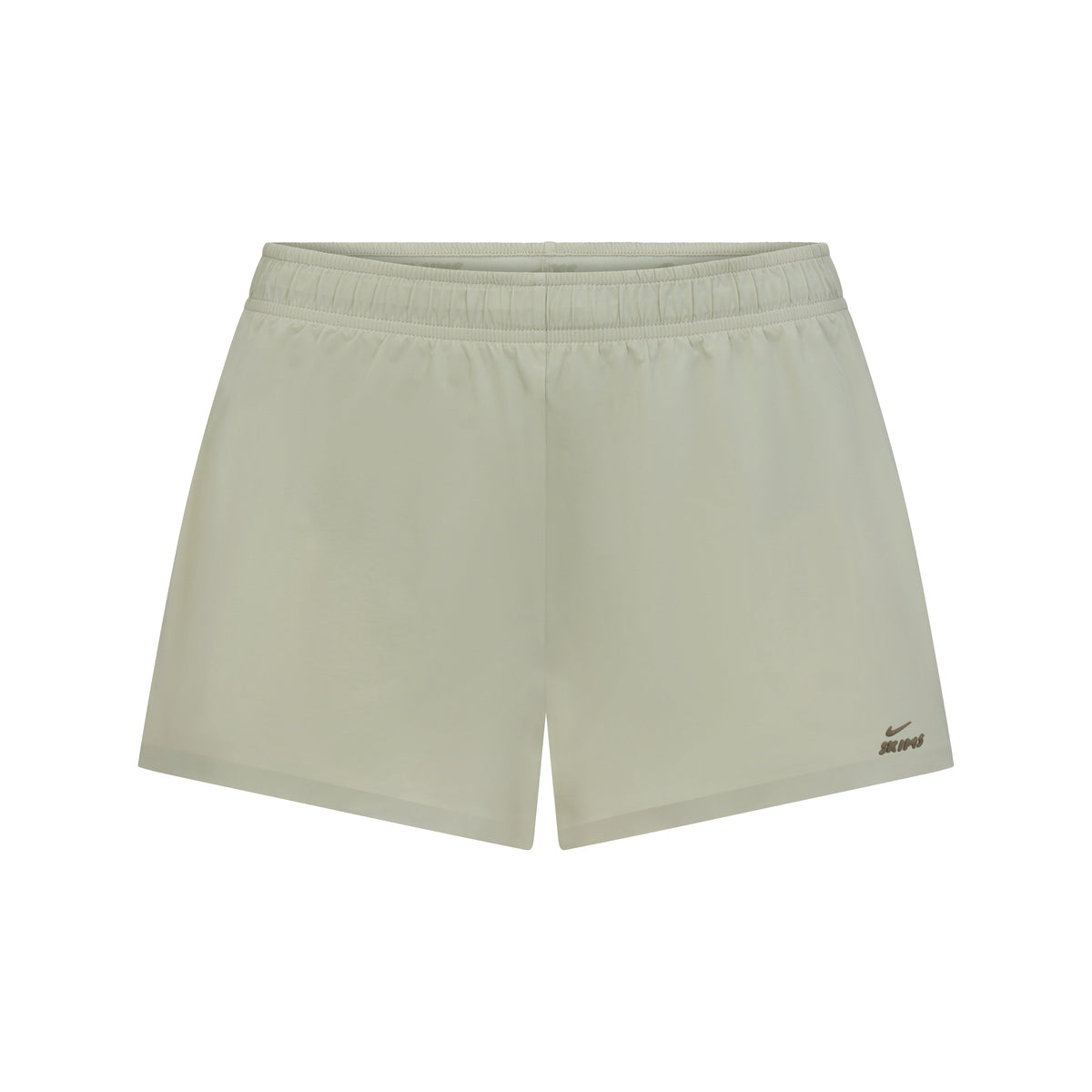 NikeSKIMS STRETCH NYLON RUNNER SHORT | TALC & LAYS FLAT ON A WHITE BACKGROUND | FLT