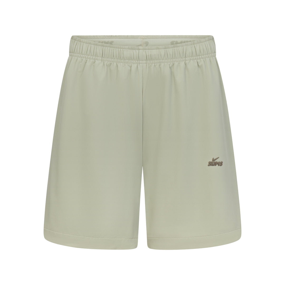 NikeSKIMS STRETCH NYLON 5 INCH TRACK SHORT | NSKM TALC FLAT ON A WHITE BACKGROUND | FLT