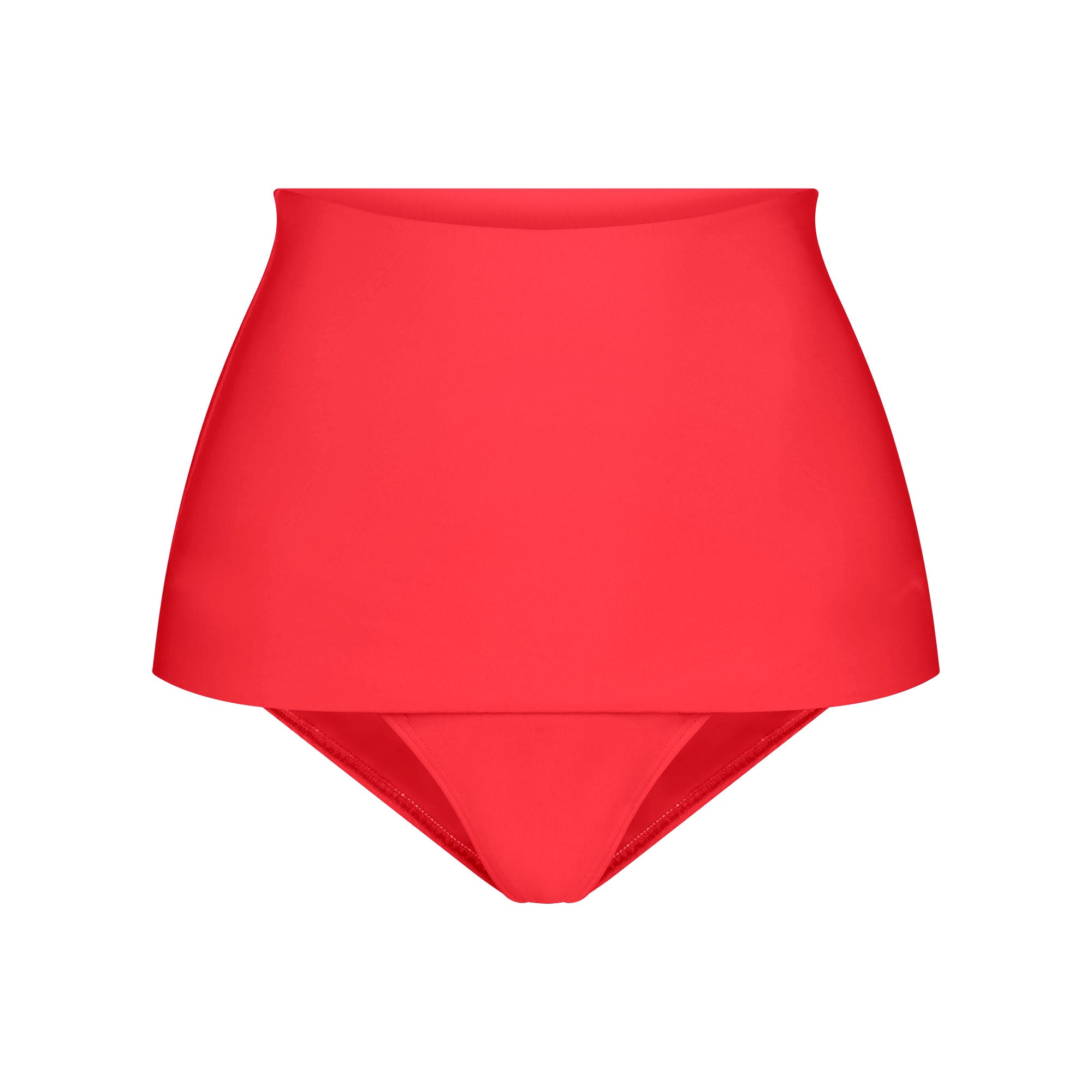 ICONIC SWIM CONVERTIBLE BIKINI BOTTOM | CARMINE FLAT ON A WHITE BACKGROUND | FLT