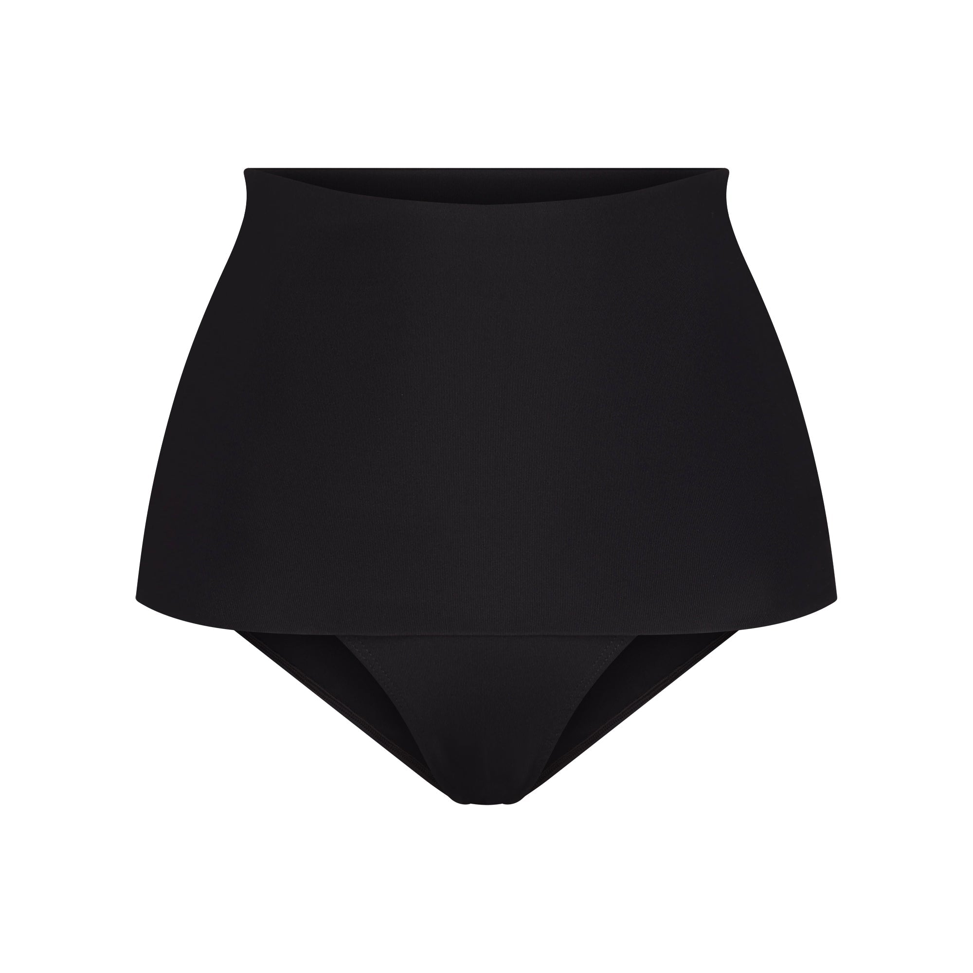 ICONIC SWIM CONVERTIBLE BIKINI BOTTOM | OBSIDIAN FLAT ON A WHITE BACKGROUND | FLT