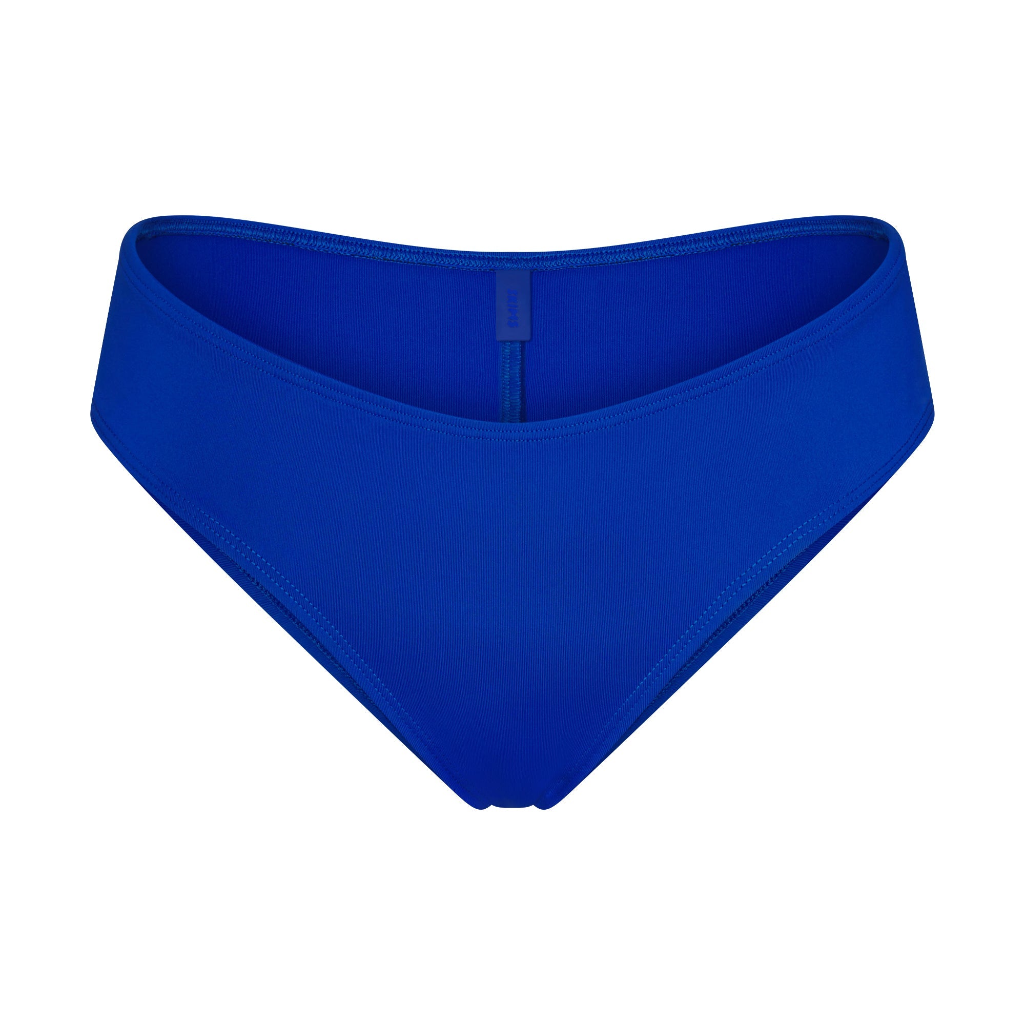 ICONIC SWIM HIPSTER BIKINI BOTTOM | COBALT FLAT ON A WHITE BACKGROUND | FLT