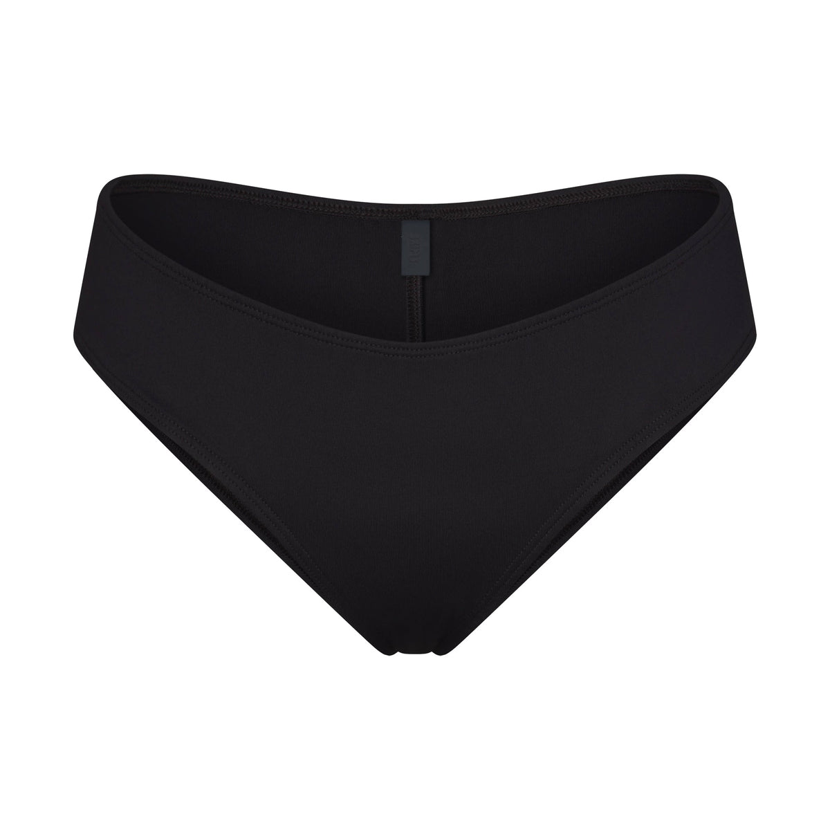 ICONIC SWIM HIPSTER BIKINI BOTTOM | OBSIDIAN FLAT ON A WHITE BACKGROUND | FLT