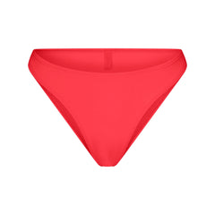 ICONIC SWIM HIGH LEG BIKINI BOTTOM | CARMINE FLAT ON A WHITE BACKGROUND | FLT