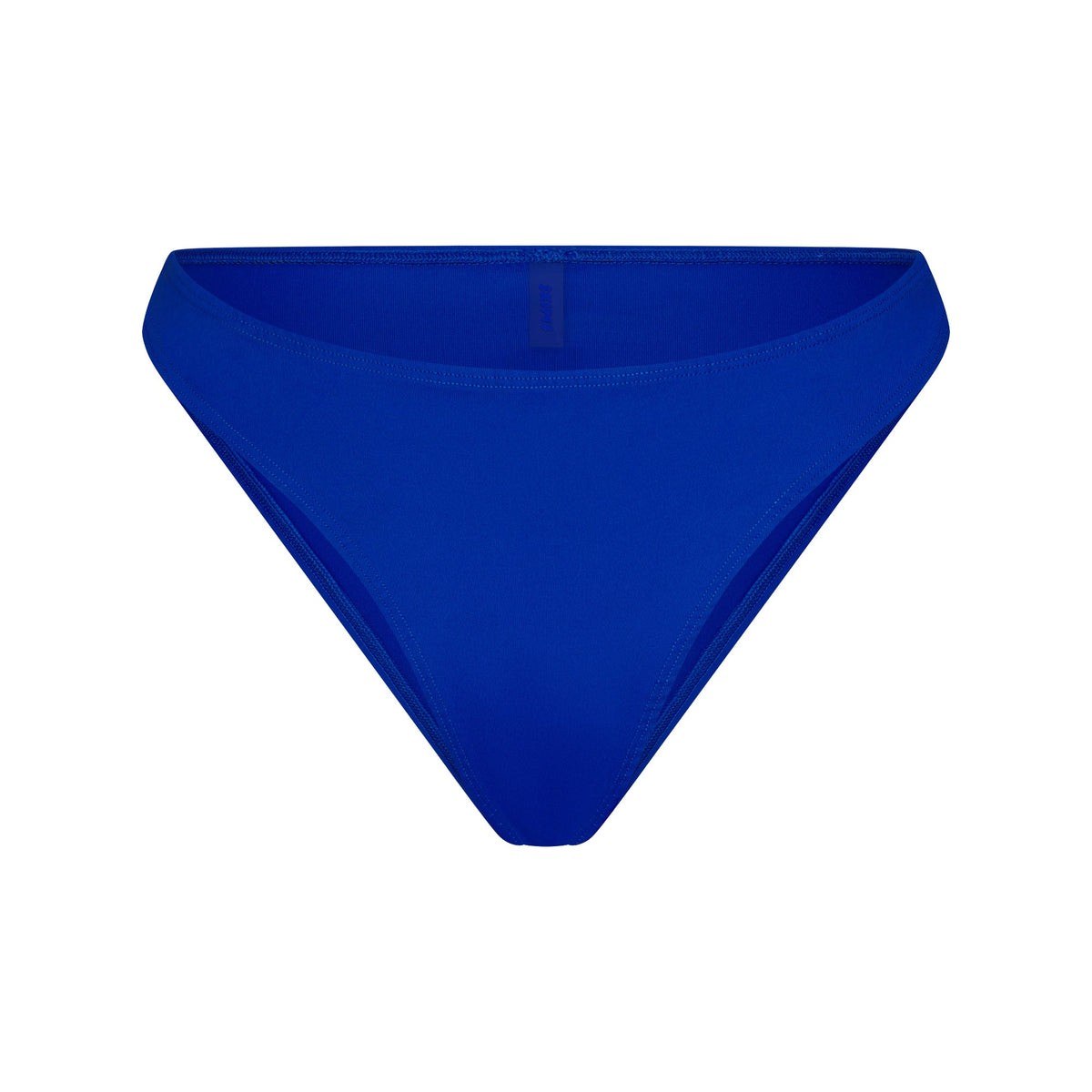 ICONIC SWIM HIGH LEG BIKINI BOTTOM | COBALT FLAT ON A WHITE BACKGROUND | FLT
