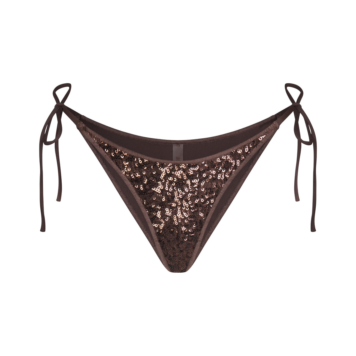 ICONIC SWIM SEQUIN BIKINI BOTTOM | ESPRESSO ADDITIONAL FABRIC DETAILS