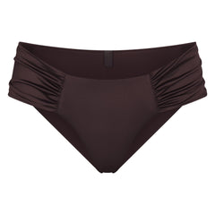 SATIN SWIM RUCHED BIKINI BOTTOM | PHOENIX FLAT ON A WHITE BACKGROUND | FLT
