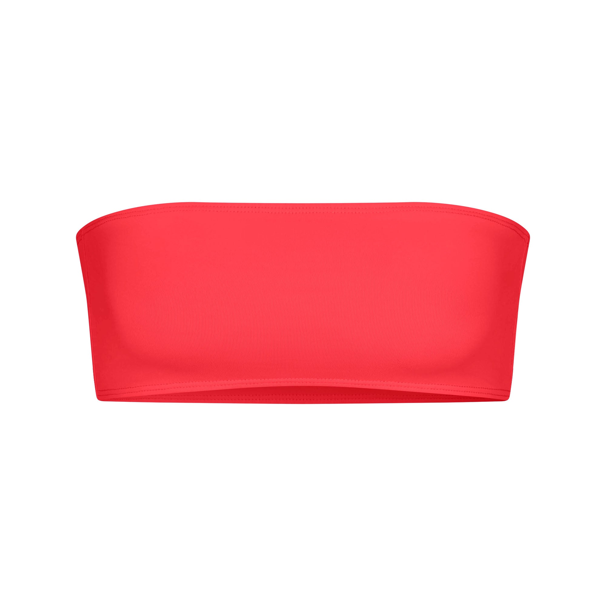 ICONIC SWIM MICRO BANDEAU BIKINI TOP | CARMINE FLAT ON A WHITE BACKGROUND | FLT