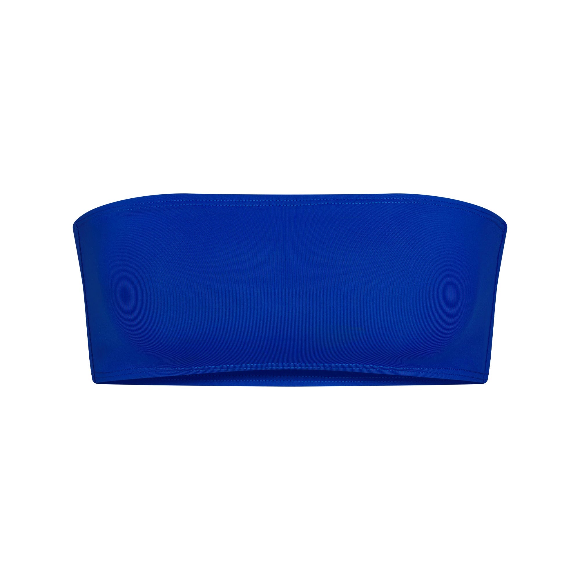 ICONIC SWIM MICRO BANDEAU BIKINI TOP | COBALT FLAT ON A WHITE BACKGROUND | FLT
