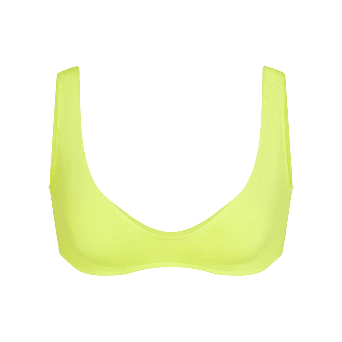 SIGNATURE SWIM PLUNGE BIKINI TOP | SPHENE LAYS FLAT ON A WHITE BACKGROUND | FLT