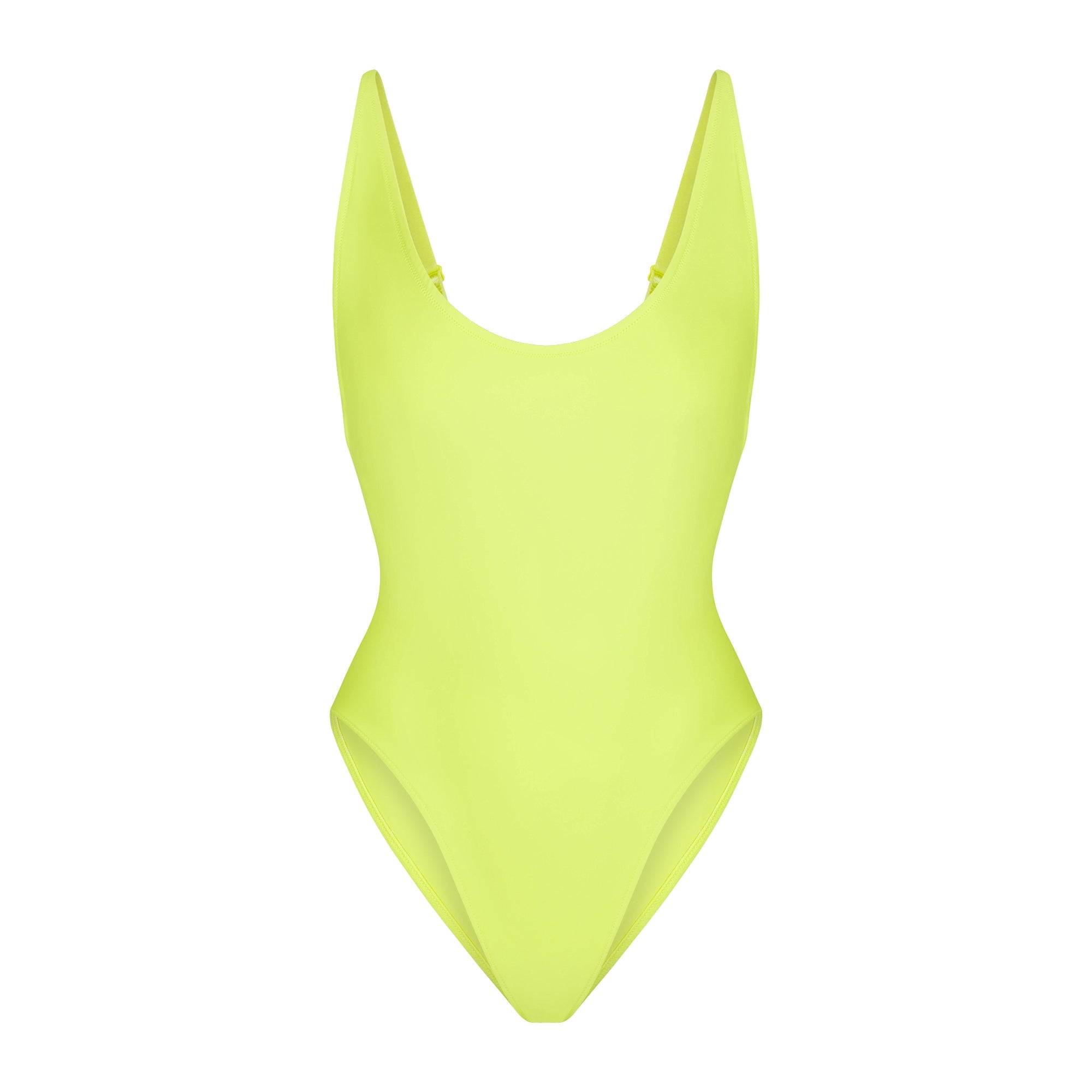 SIGNATURE SWIM SCOOP NECK ONE PIECE | SPHENE LAYS FLAT ON A WHITE BACKGROUND | FLT