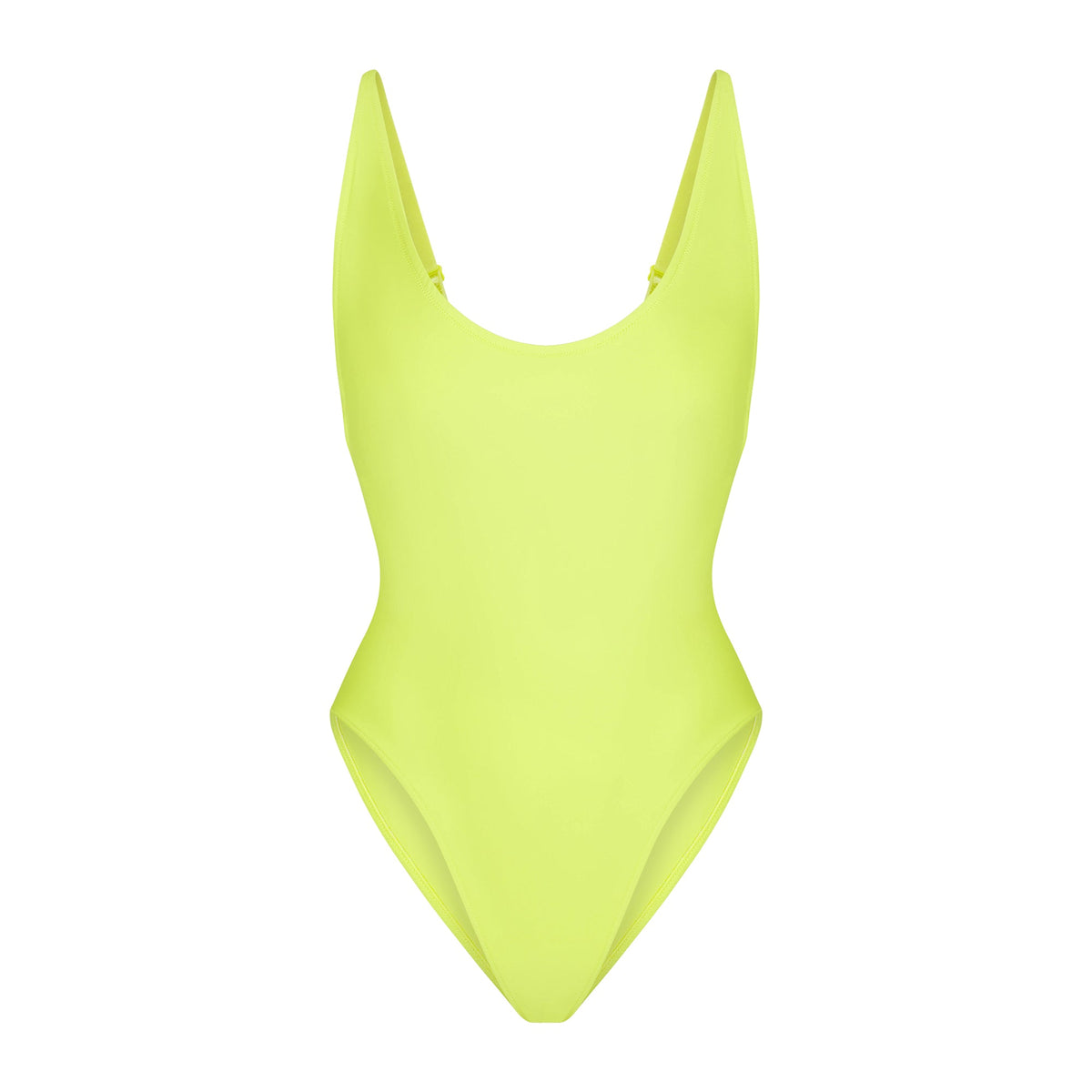 SIGNATURE SWIM SCOOP NECK ONE PIECE | SPHENE LAYS FLAT ON A WHITE BACKGROUND | FLT