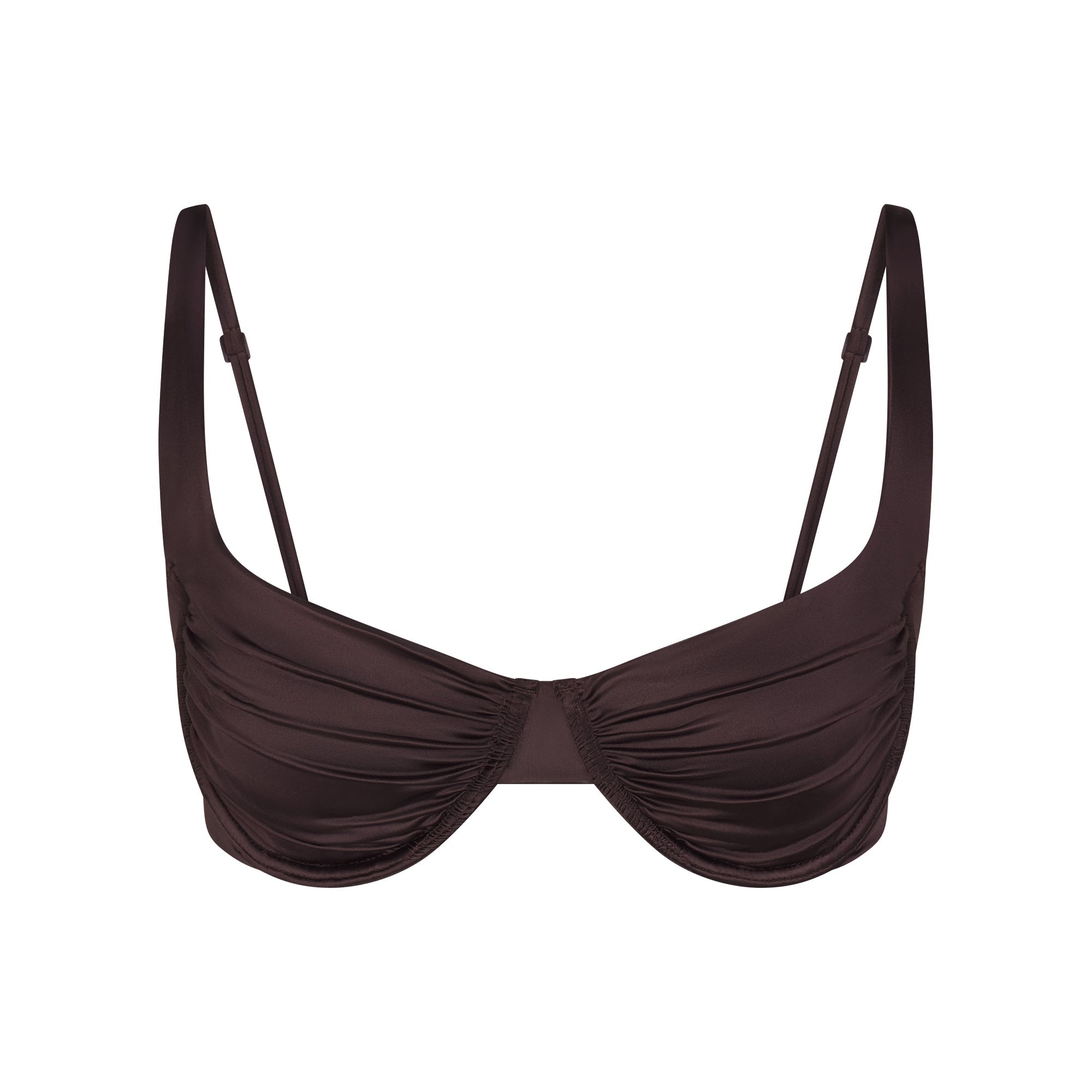 SATIN SWIM UNDERWIRE BALCONETTE BIKINI TOP | PHOENIX FLAT ON A WHITE BACKGROUND | FLT