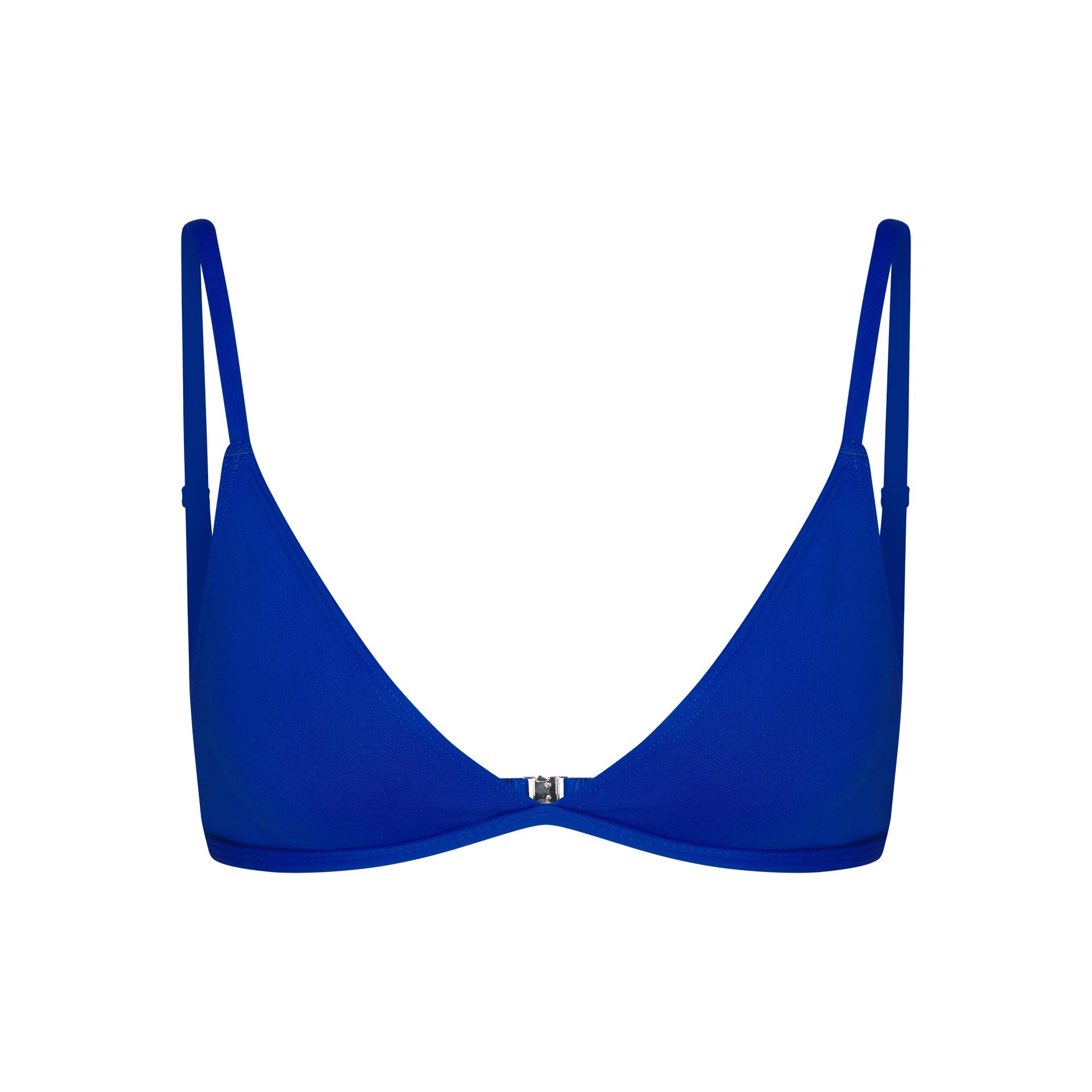 ICONIC SWIM TRIANGLE BIKINI TOP | COBALT FLAT ON A WHITE BACKGROUND | FLT