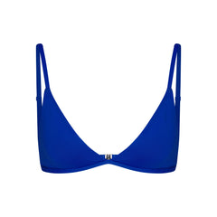 ICONIC SWIM TRIANGLE BIKINI TOP | COBALT FLAT ON A WHITE BACKGROUND | FLT