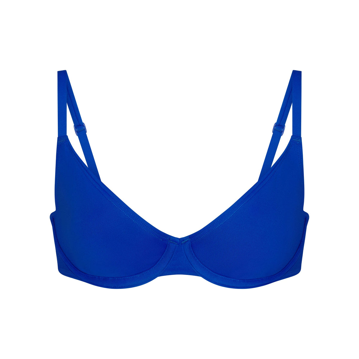 ICONIC SWIM UNDERWIRE DEMI BIKINI TOP | COBALT FLAT ON A WHITE BACKGROUND | FLT