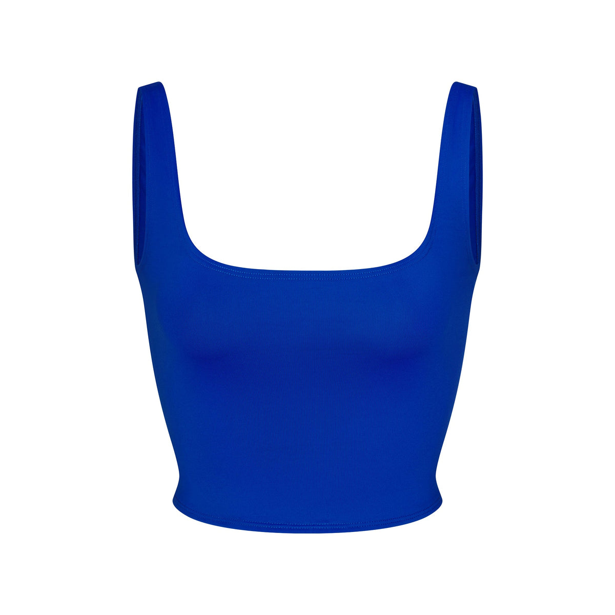 ICONIC SWIM CROP TOP | COBALT FLAT ON A WHITE BACKGROUND | FLT