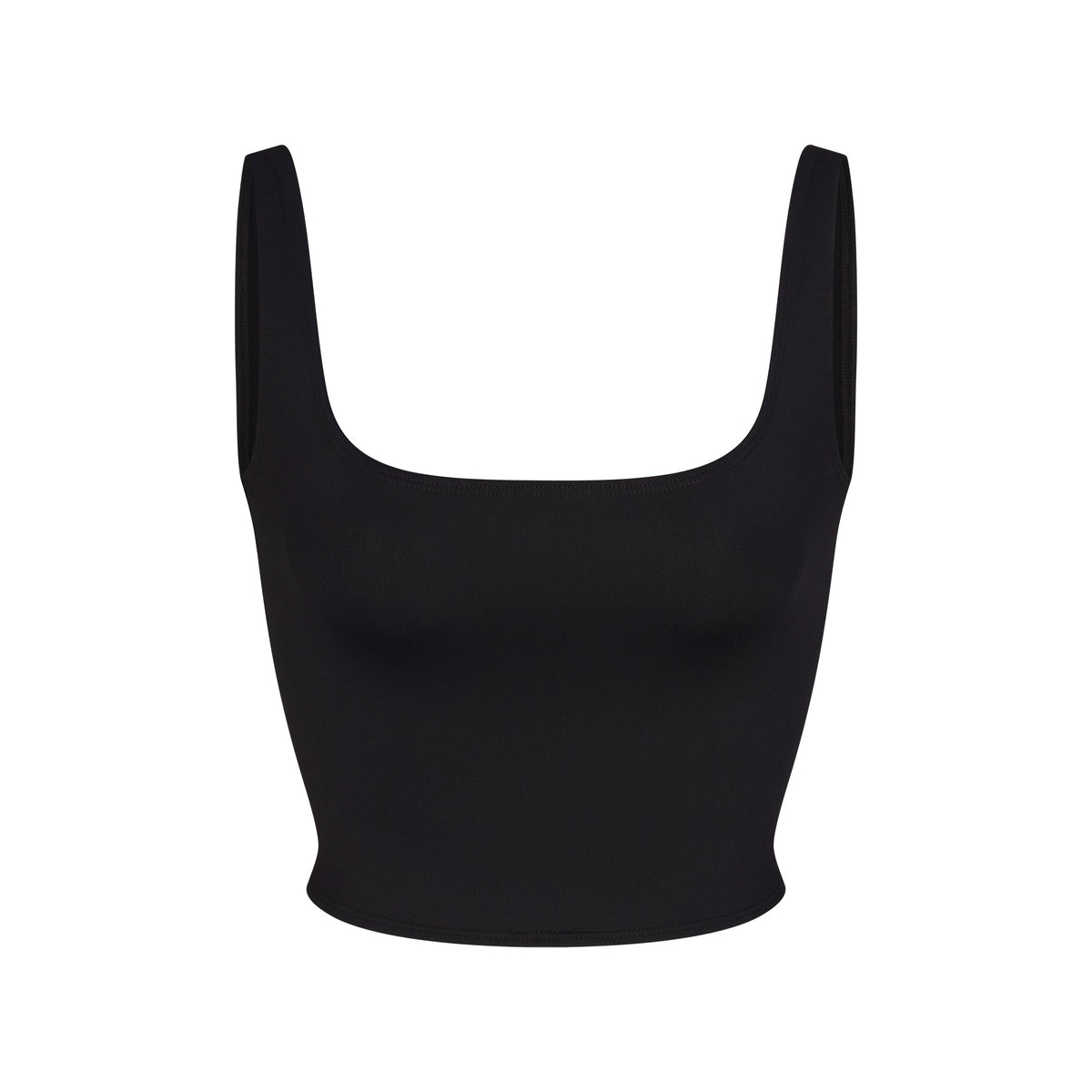 ICONIC SWIM CROP TOP | OBSIDIAN FLAT ON A WHITE BACKGROUND | FLT