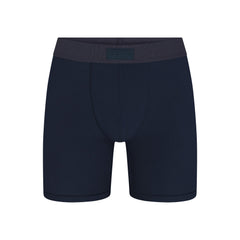 SKIMS COTTON MENS 5" BOXER BRIEF | NAVY FLAT ON A WHITE BACKGROUND | FLT