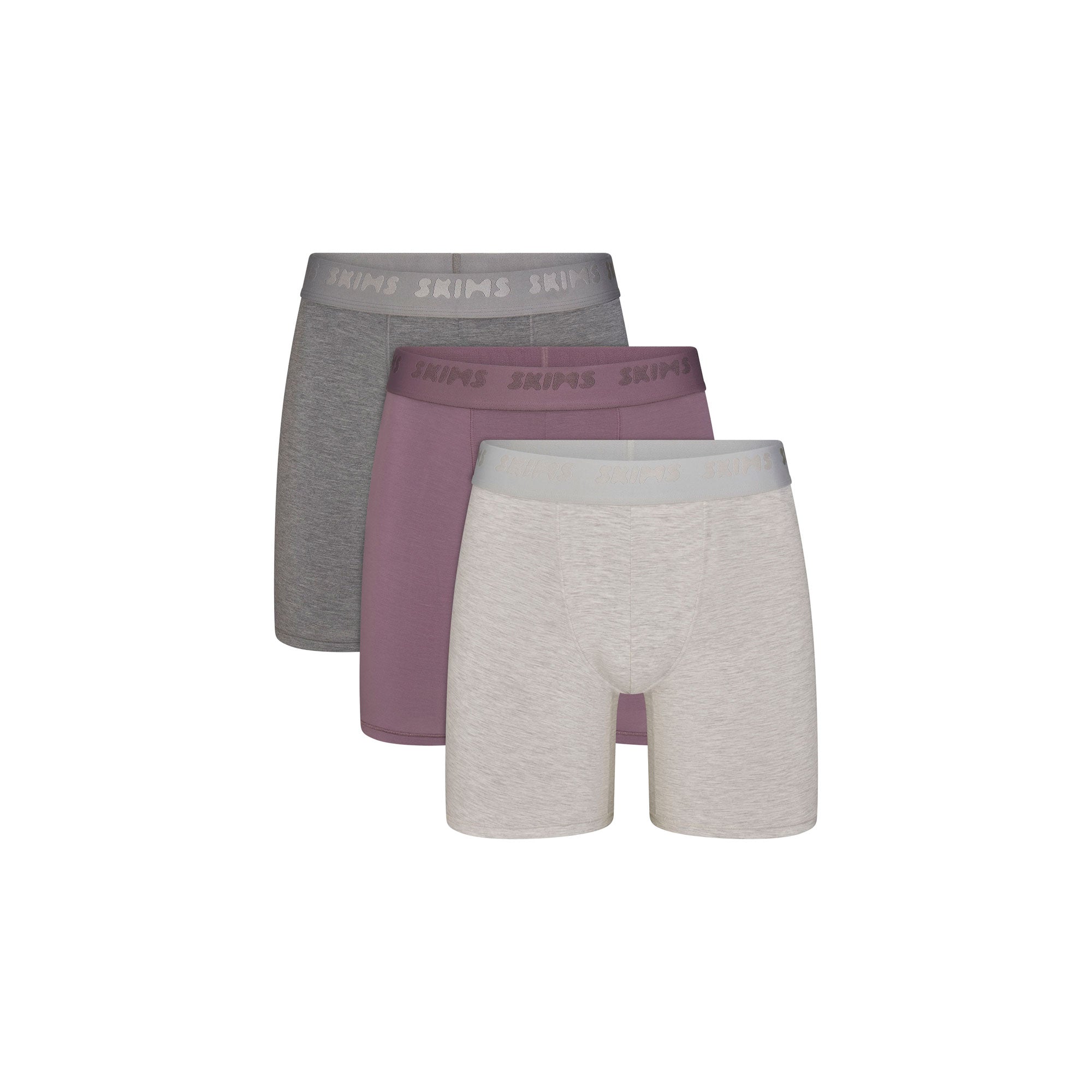 SKIMS STRETCH MENS 5" BOXER BRIEF | IRIS FLAT ON A WHITE BACKGROUND | FLT @ | FOCUS: 0.0, 1.0, 0.9