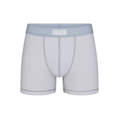 SKIMS COTTON MENS 3" BOXER BRIEF | ATMOSPHERE FLAT ON A WHITE BACKGROUND | FLT