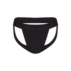 SKIMS STRETCH MENS JOCKSTRAP | OBSIDIAN FLAT ON A WHITE BACKGROUND | FLT