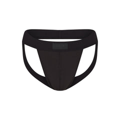 SKIMS COTTON MENS JOCKSTRAP | ONYX FLAT ON A WHITE BACKGROUND