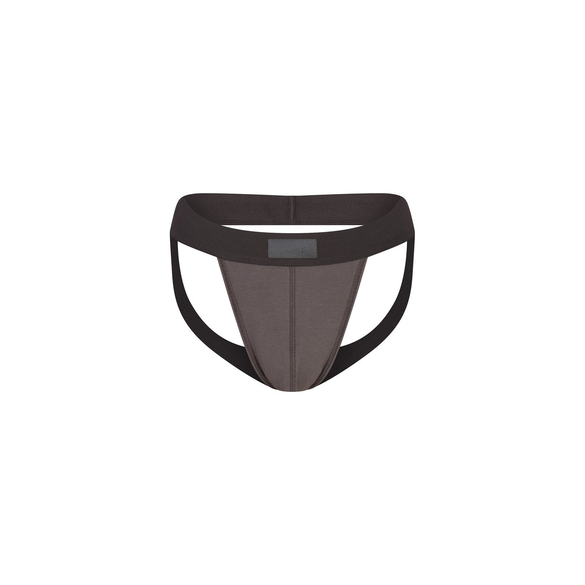 SKIMS COTTON MENS JOCKSTRAP | WASHED GUNMETAL FLAT ON A WHITE BACKGROUND @ | FOCUS: 0.0, 1.0, 0.9