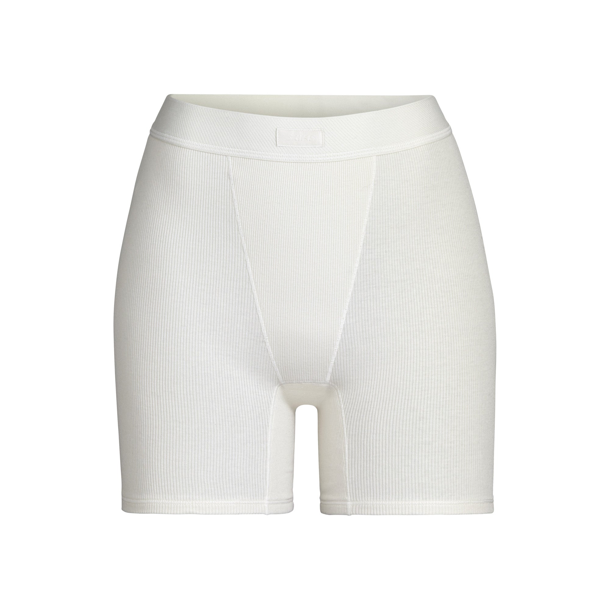 COTTON RIB BOXER | BONE (BOXERS, BOTTOMS) LAYS FLAT ON A WHITE BACKGROUND | FLT