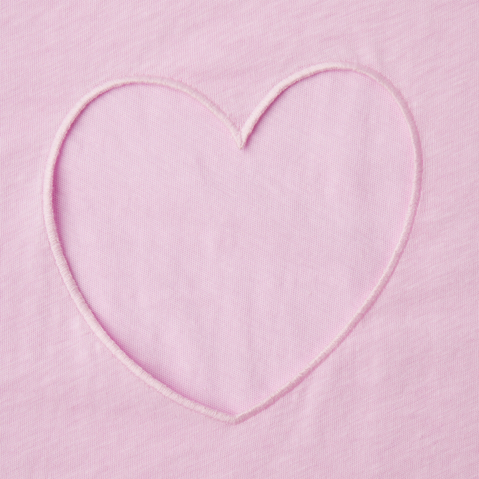 WORN IN JERSEY HEART BABY TEE | BABY PINK ADDITIONAL FABRIC DETAILS