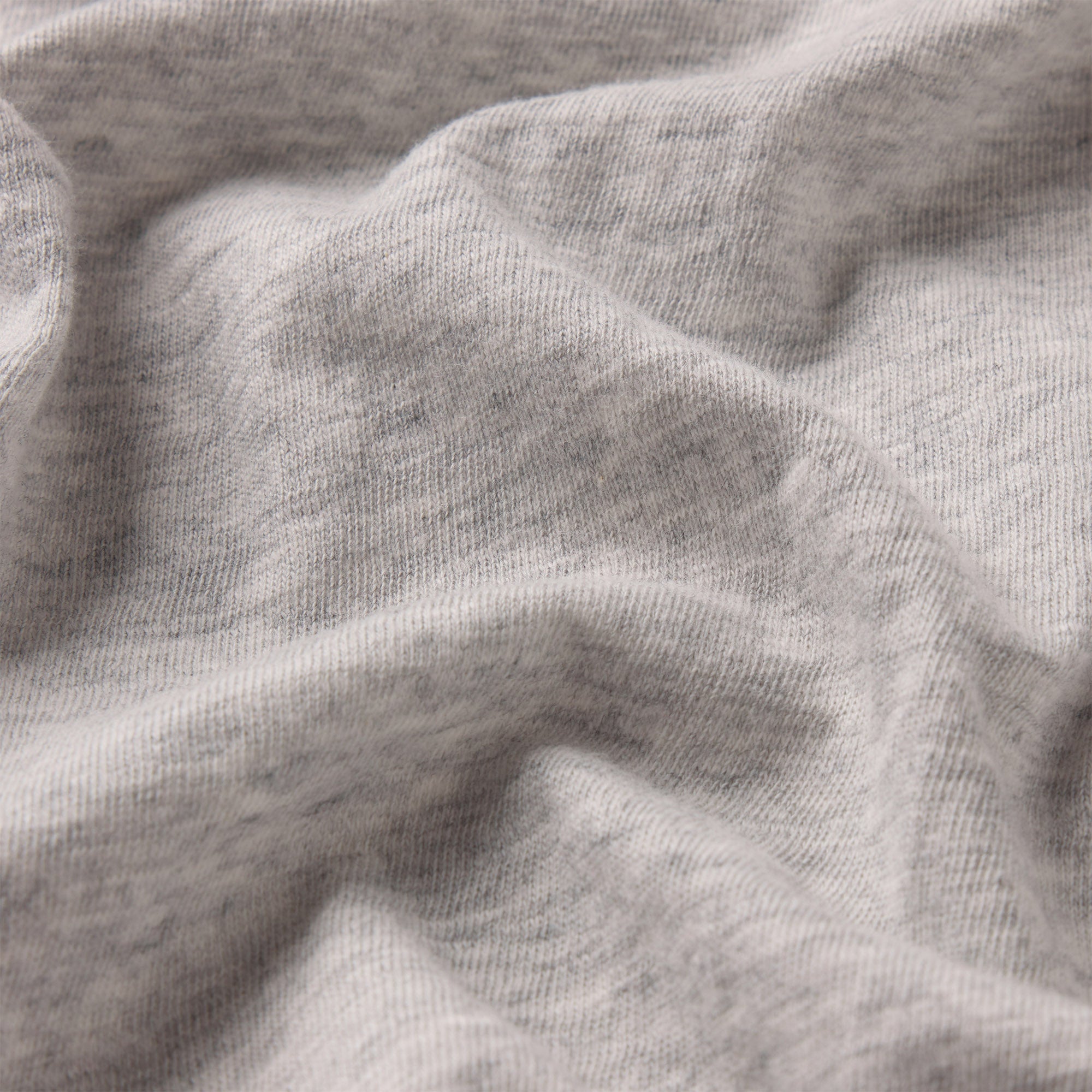 WORN IN JERSEY RUCHED TEE | LIGHT HEATHER GREY ADDITIONAL FABRIC DETAILS