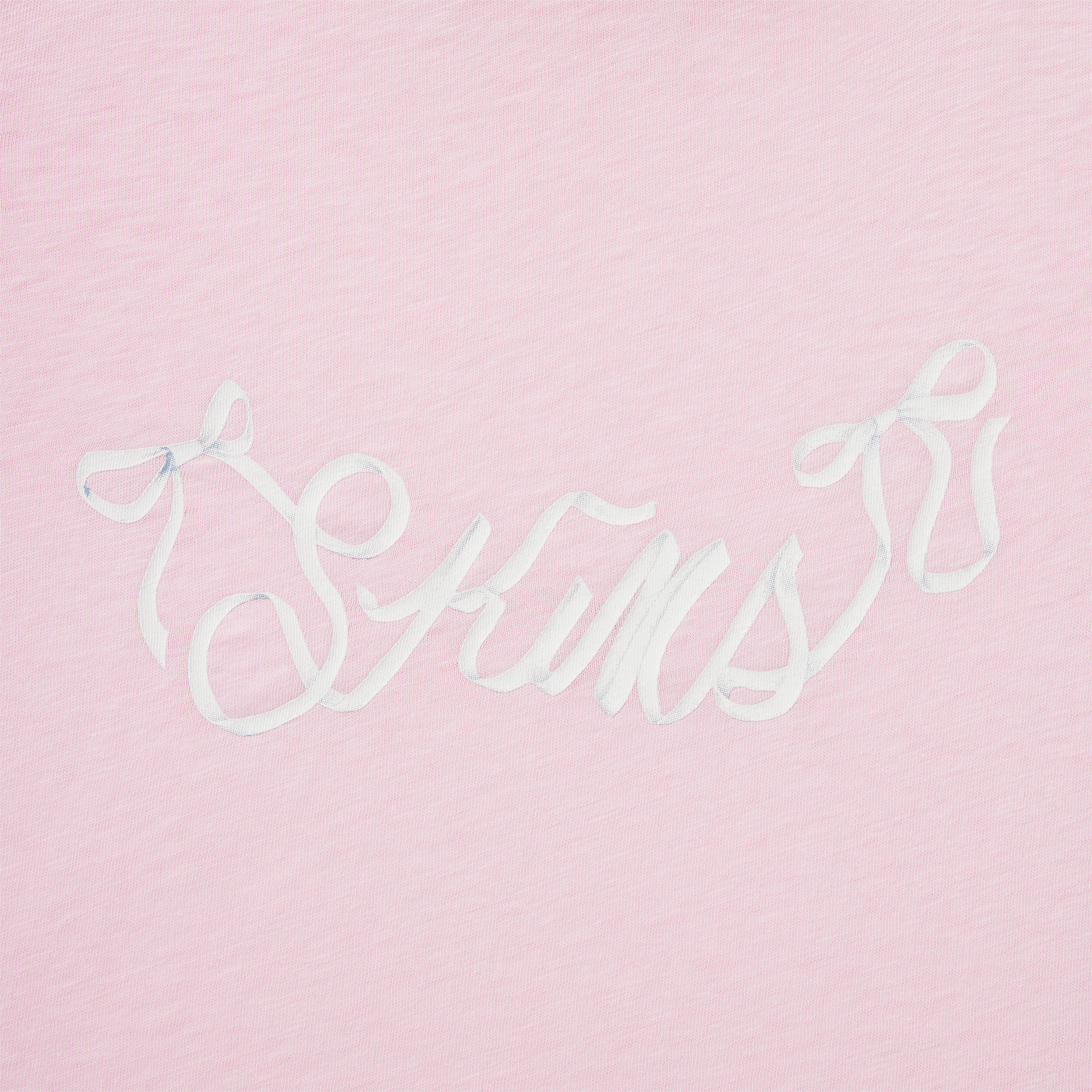 WORN IN JERSEY T-SHIRT | PEONY SKIMS BOW ADDITIONAL FABRIC DETAILS