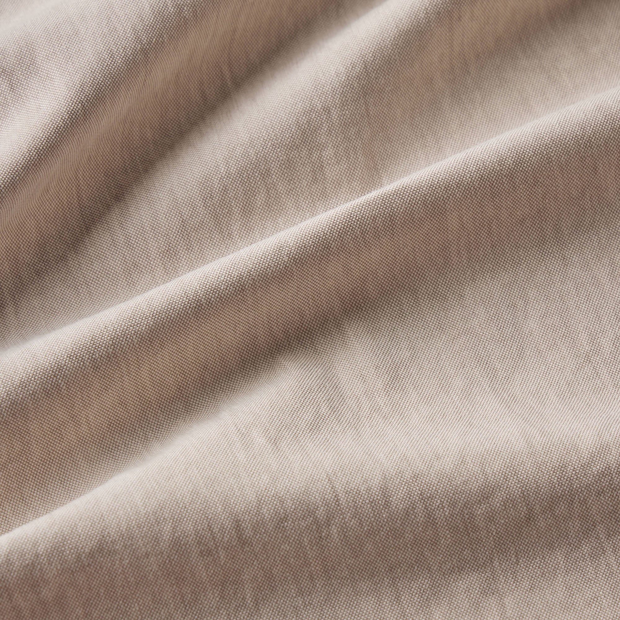 WOVEN MENS BUTTON UP TOP | STONE ADDITIONAL FABRIC DETAILS