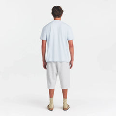 HEAVYWEIGHT COTTON MENS RELAXED T-SHIRT | ATMOSPHERE ON A MODEL BACK VIEW @ | FOCUS: 0.0, 1.0, 0.9