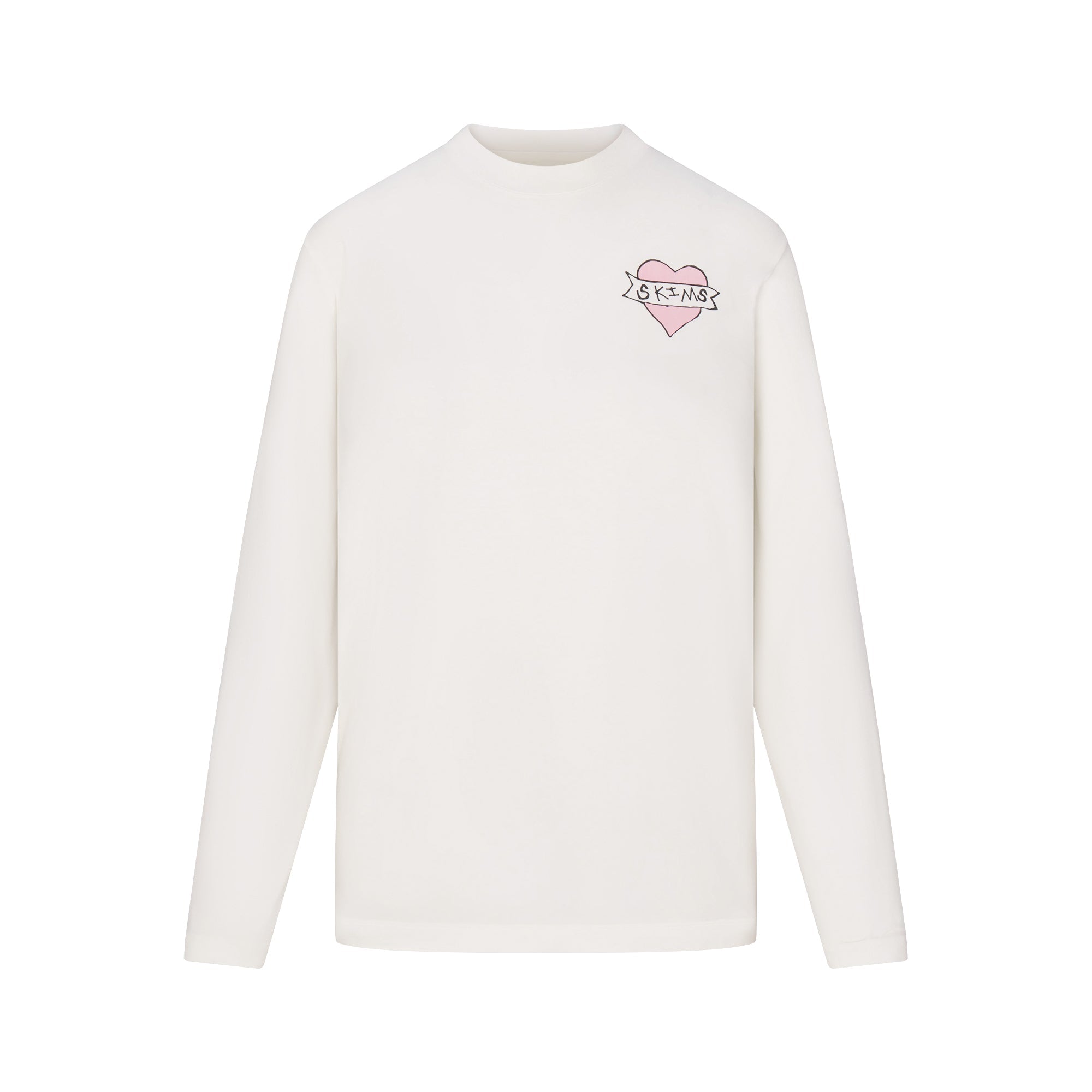 BOYFRIEND LONG SLEEVE T-SHIRT AND SHORT BOXER SET | MARBLE HEART BANNER FLAT ON A WHITE BACKGROUND