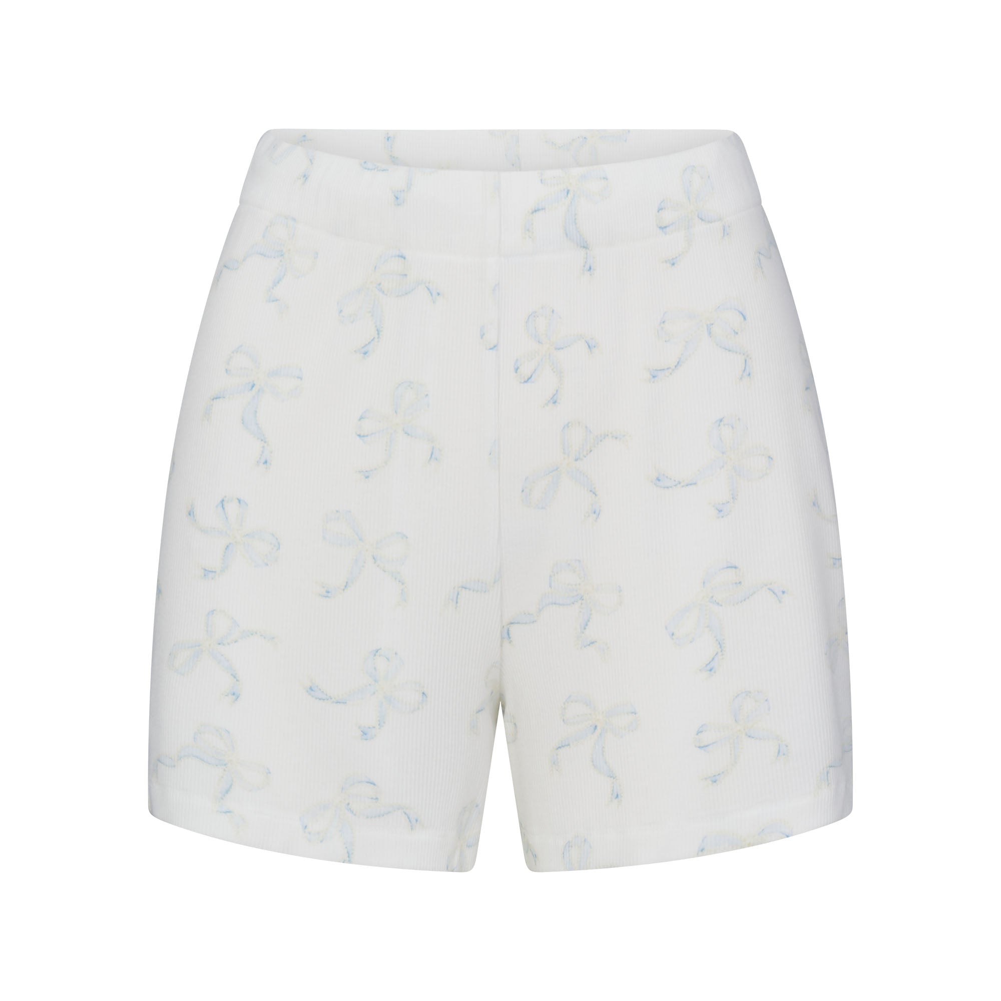 SOFT LOUNGE SHORT SLEEP SET | IVORY PEARL BOWS PRINT ADDITIONAL FABRIC DETAILS