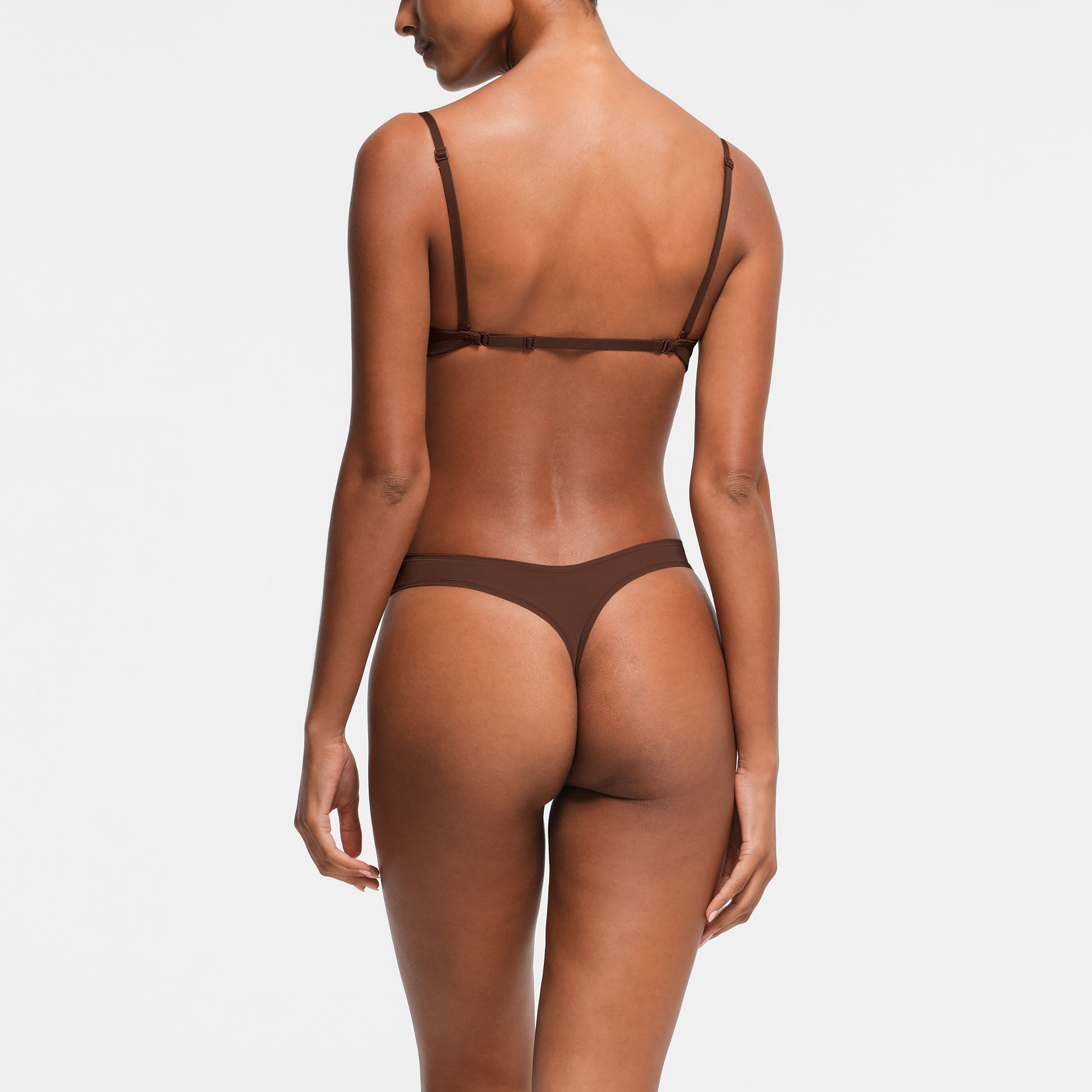 MULTI-WAY BRA  | COCOA ON A MODEL BACK VIEW