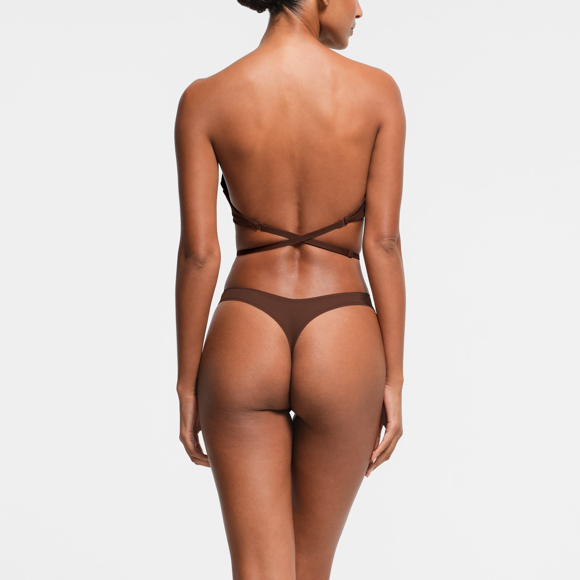MULTI-WAY BRA  | COCOA ON A MODEL BACK VIEW