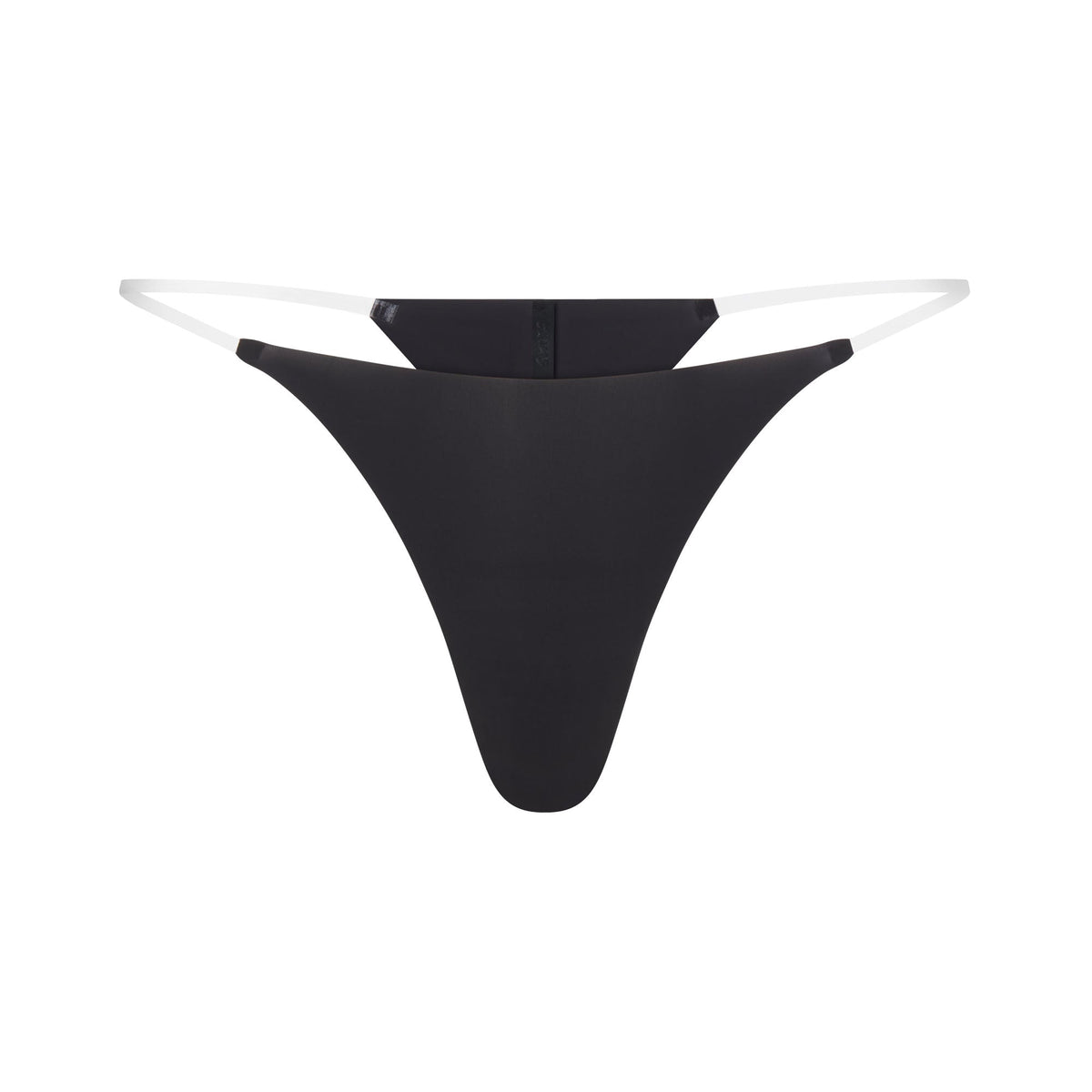 INVISIBLE CLEAR STRAP STRING THONG | ONYX LAYS FLAT ON A WHITE BACKGROUND | FLT 