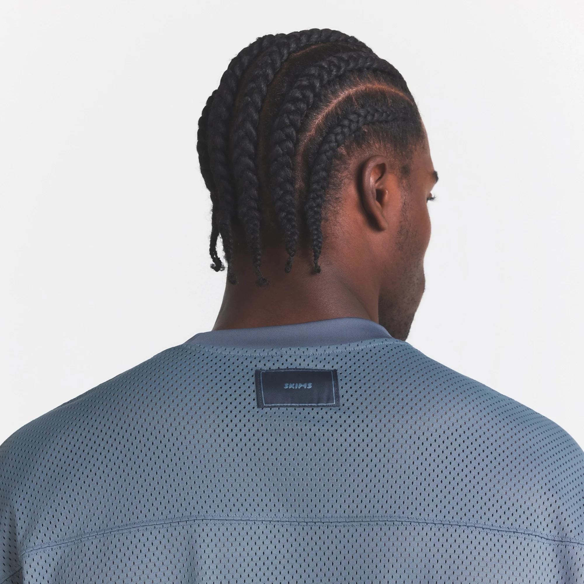 MESH APPAREL MENS LONG SLEEVE JERSEY | ZIRCON ON A MODEL SIDE VIEW @ | FOCUS: 0.0, 1.0, 0.9