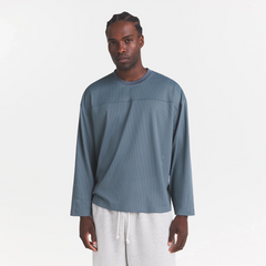 MESH APPAREL MENS LONG SLEEVE JERSEY | ZIRCON ON A MODEL SIDE VIEW @ | FOCUS: 0.0, 1.0, 0.9