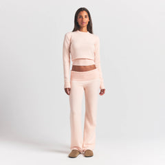 SWEATER KNITS LONG SLEEVE FITTED CREW NECK | PRIMROSE ON A MODEL FRONT VIEW @ | FOCUS: 0.0, 1.0, 0.9
